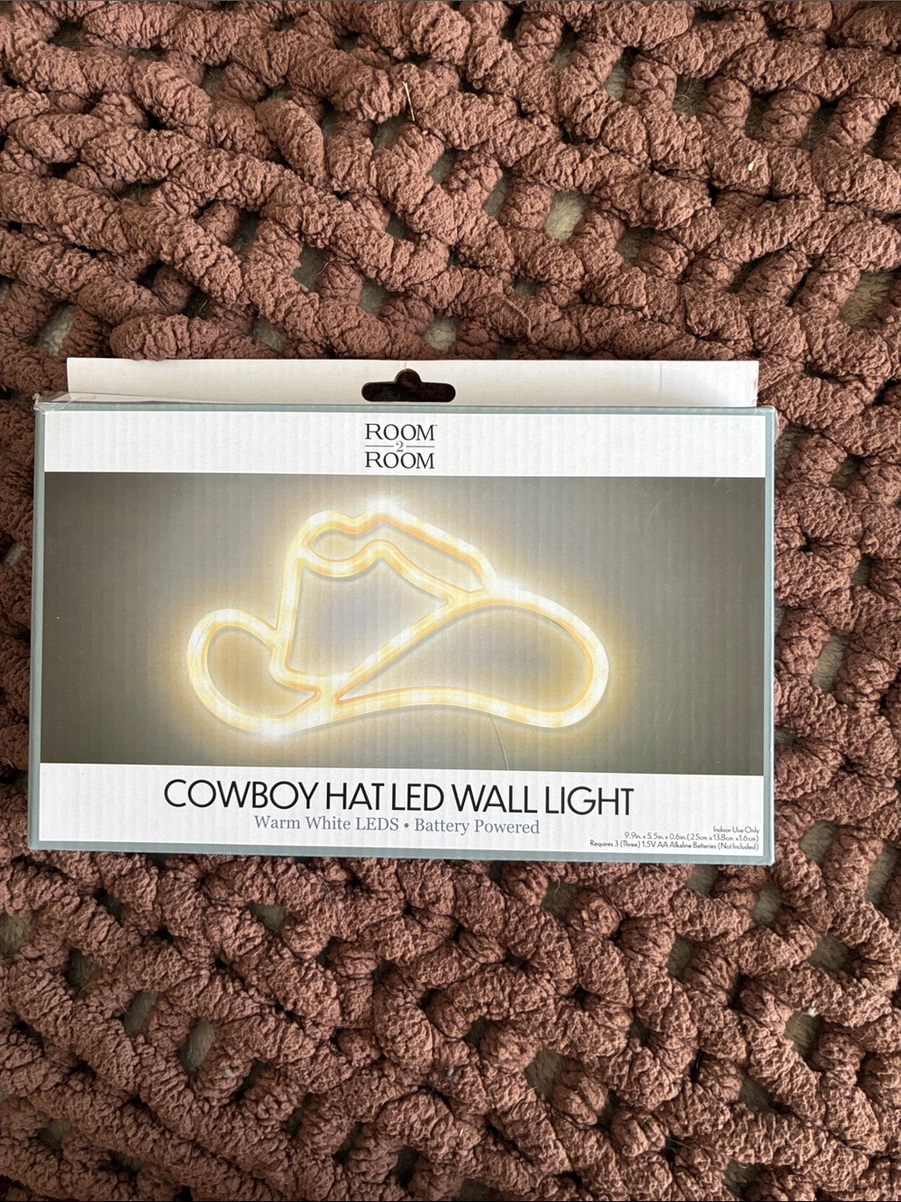 Room to Room Warm White Cowboy Hat LED Wall Light